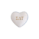 Personalized Sigma Delta Tau Gold Monogrammed Heart Box