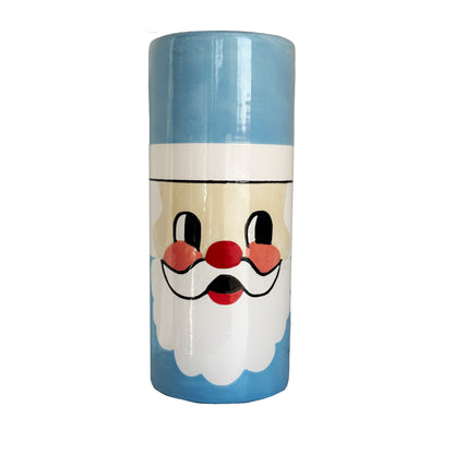 Smiling Santa Column Vase