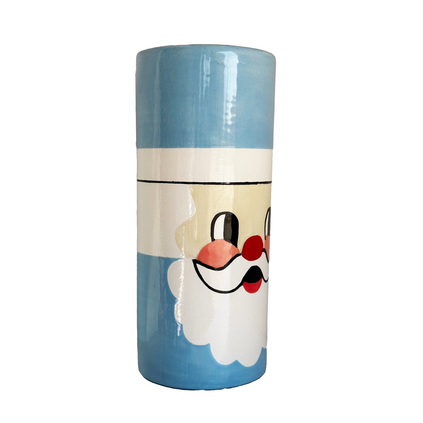 Smiling Santa Column Vase