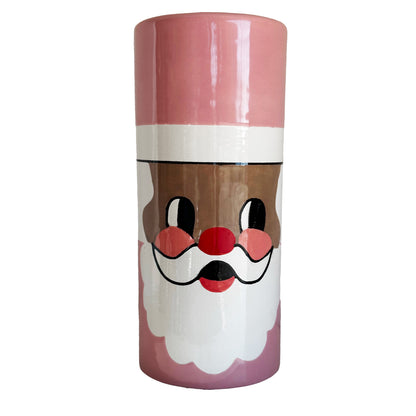 Smiling Santa Column Vase