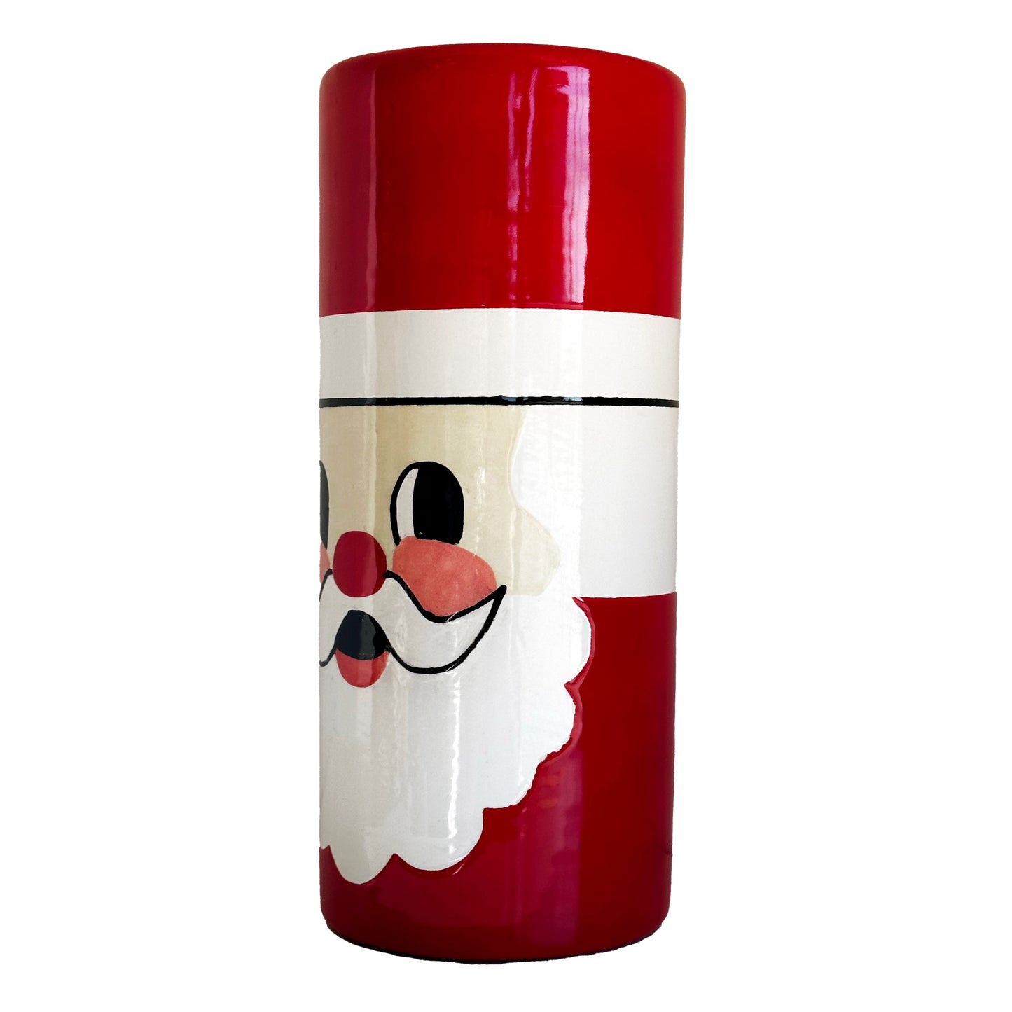 Smiling Santa Column Vase