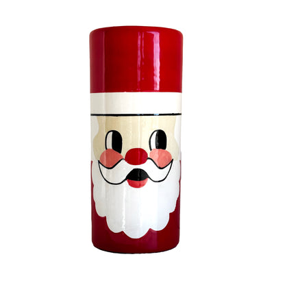 Smiling Santa Column Vase