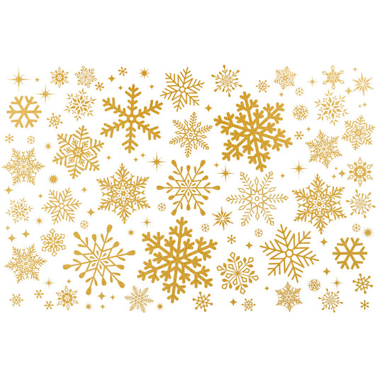 Snowflake Overglaze Gold Decal Sheet