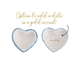 Personalized Tri Sigma Gold Monogrammed Heart Box