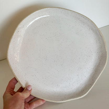 White Speckled Platter | KH Pottery