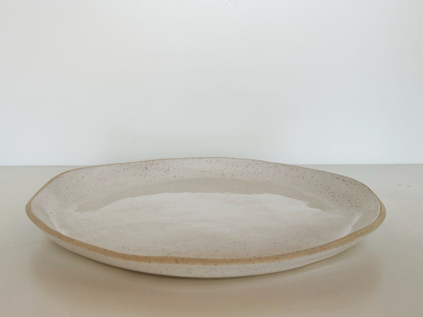 White Speckled Platter | KH Pottery