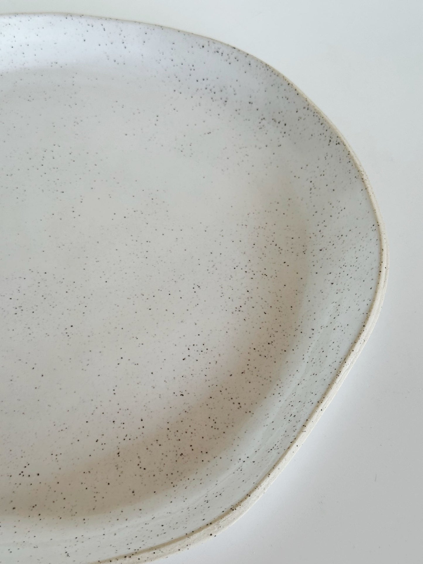 White Speckled Platter | KH Pottery