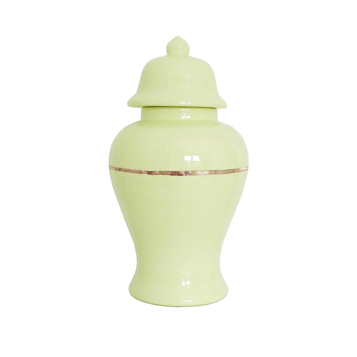 Two Tone Color Block Ginger Jar- The Greens