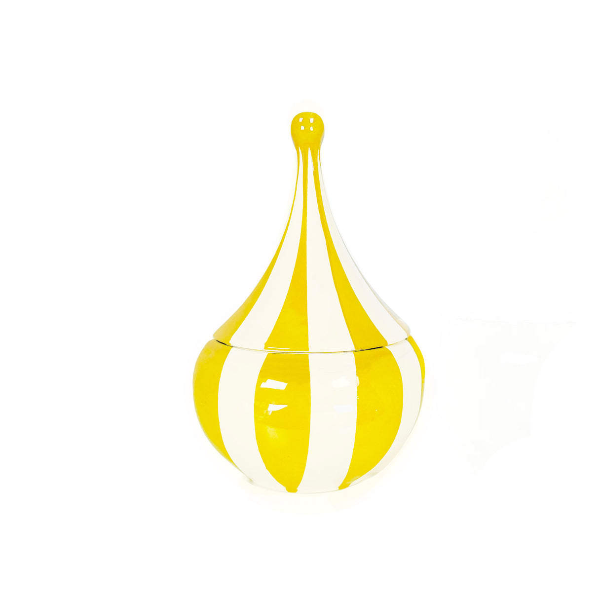 Big Top Stripes Teardrop Jars in Limoncello Yellow