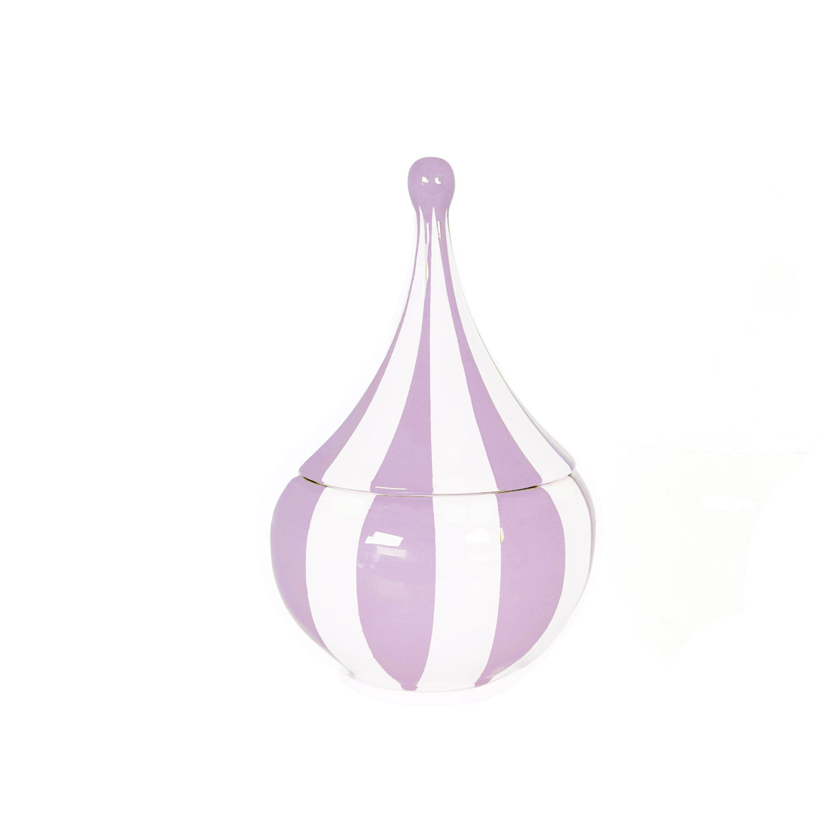 Big Top Stripes Teardrop Jars in Purple Tweed