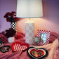 Checkered Heart Large Vase/Utensil Holder