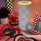 Checkered Heart Column Lamp