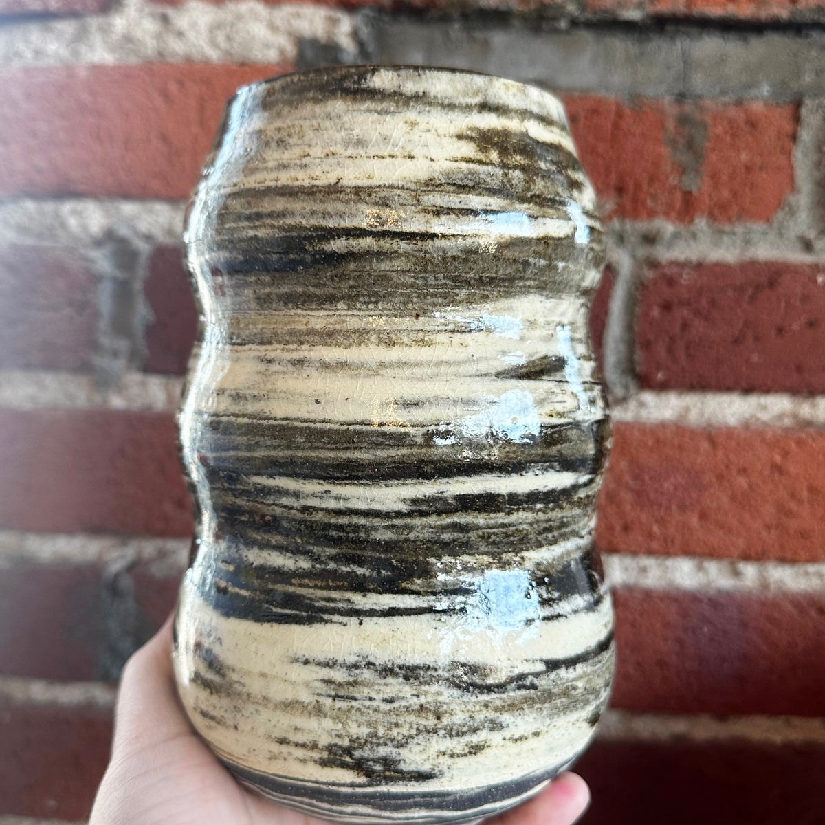 Swirled Swirled Black & White Vases | Katie Brown – Ruby Clay Company