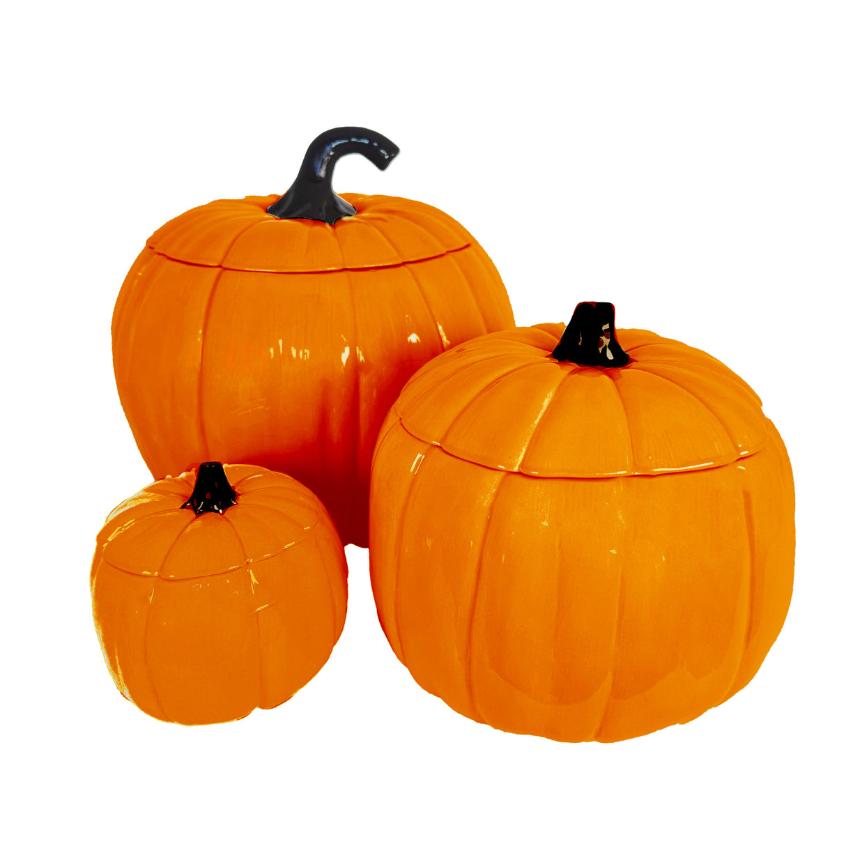 Solid Tiki Orange Pumpkin Jars