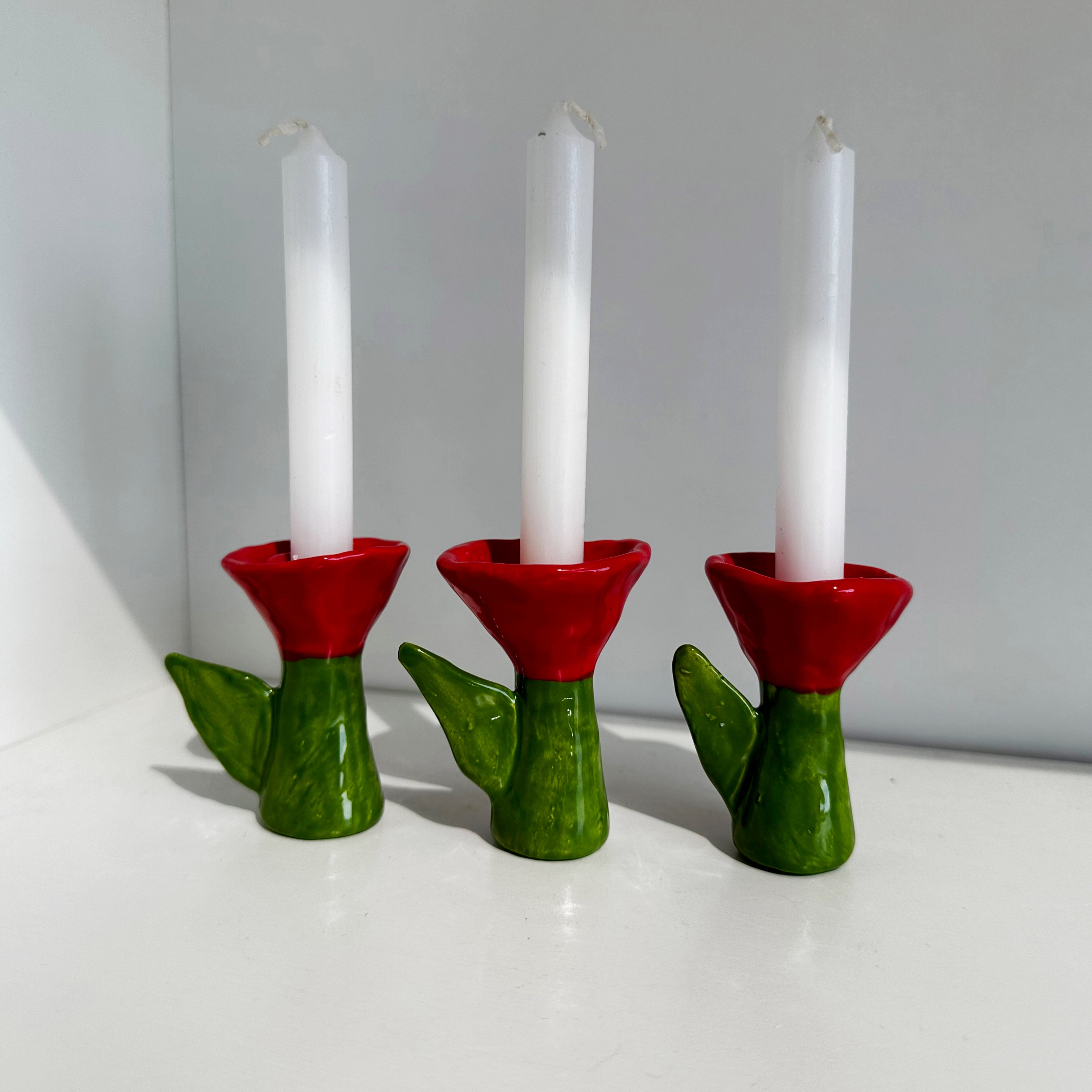 Mini Tulip Candle Holders | Jessica Walker – Ruby Clay Company
