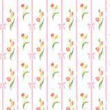 Ribbon Tulips Underglaze Transfer