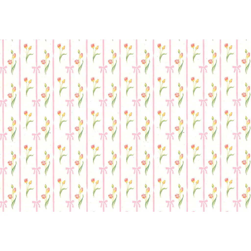Ribbon Tulips Underglaze Transfer