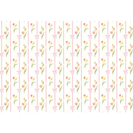 Ribbon Tulips Underglaze Transfer