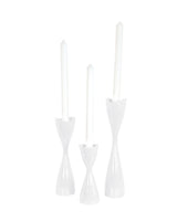 Tulip Candlestick Holders in White