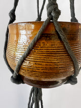 deep hanging planter Deep Gold & Green Hanging Planter