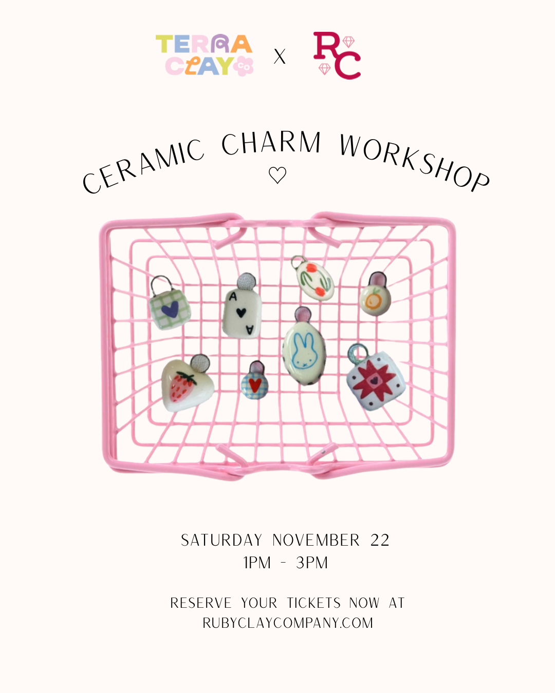 Ceramic Charm Workshop with Terra Clay | November 22