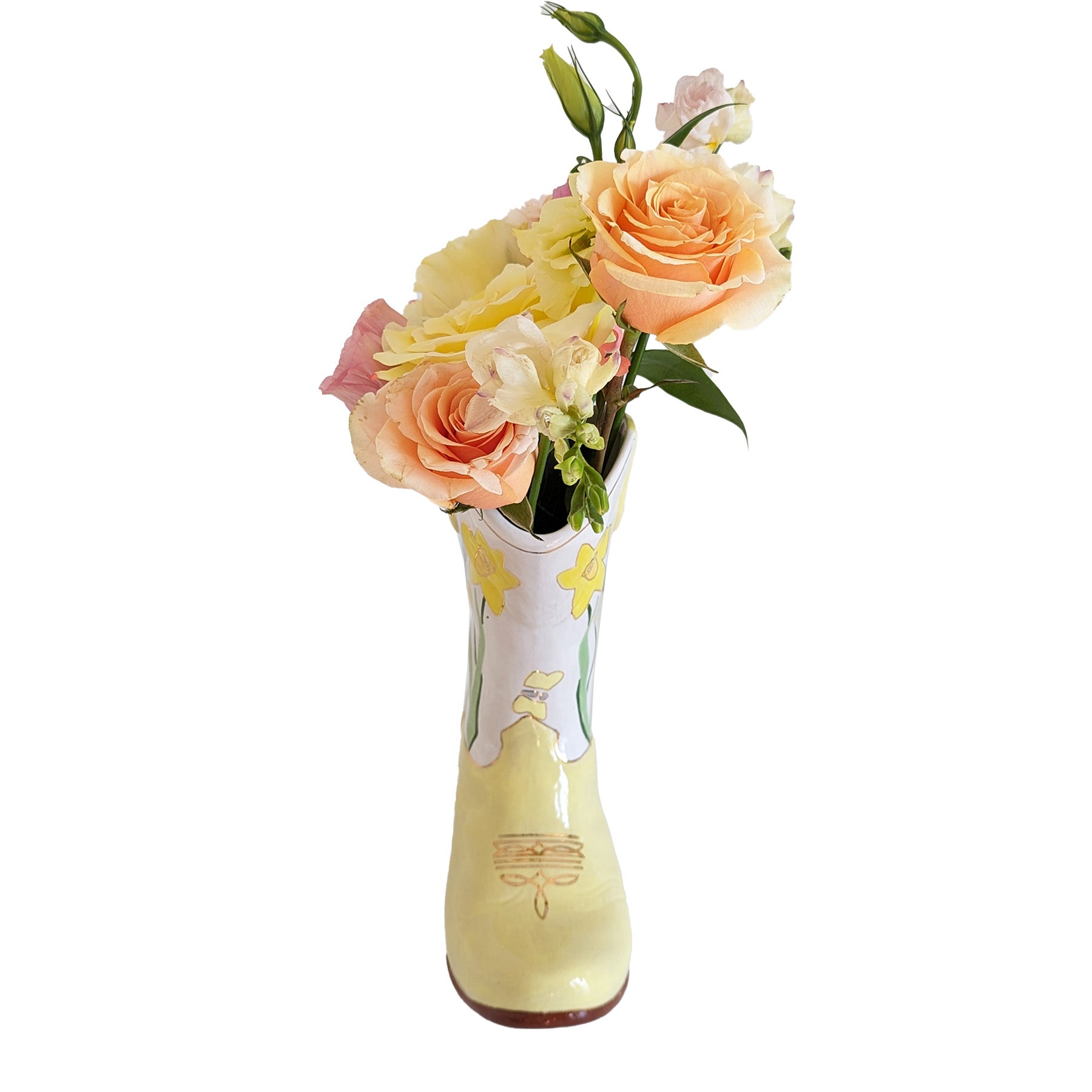 Lo Home x Petite Paloma Cowgirl Boot Vase- Mae's Daffodil – Ruby