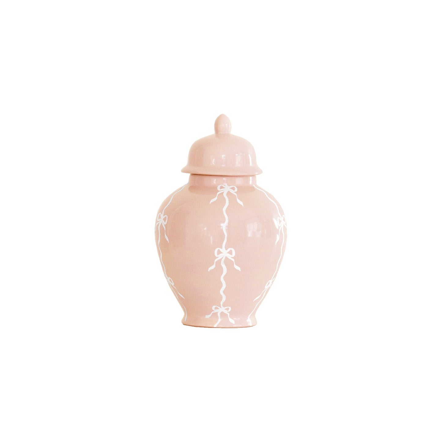 Bow Stripe Ginger Jars in Blush | Wholesale