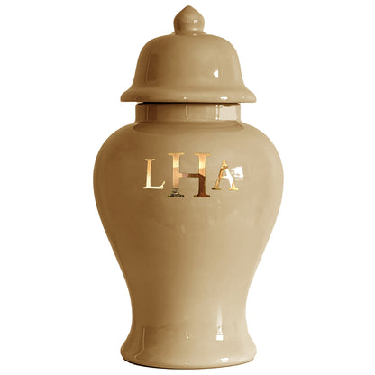 Classic Monogram Ginger Jars in Sand