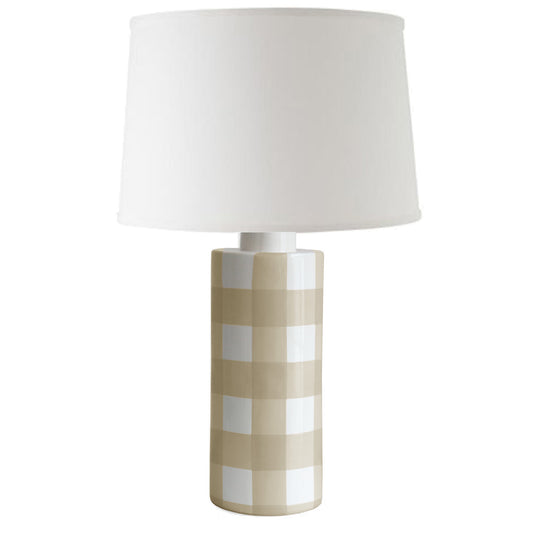 Sand Gingham Column Lamp