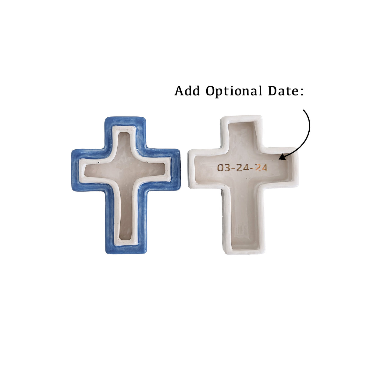 Monogrammed Cross Box – Ruby Clay Company