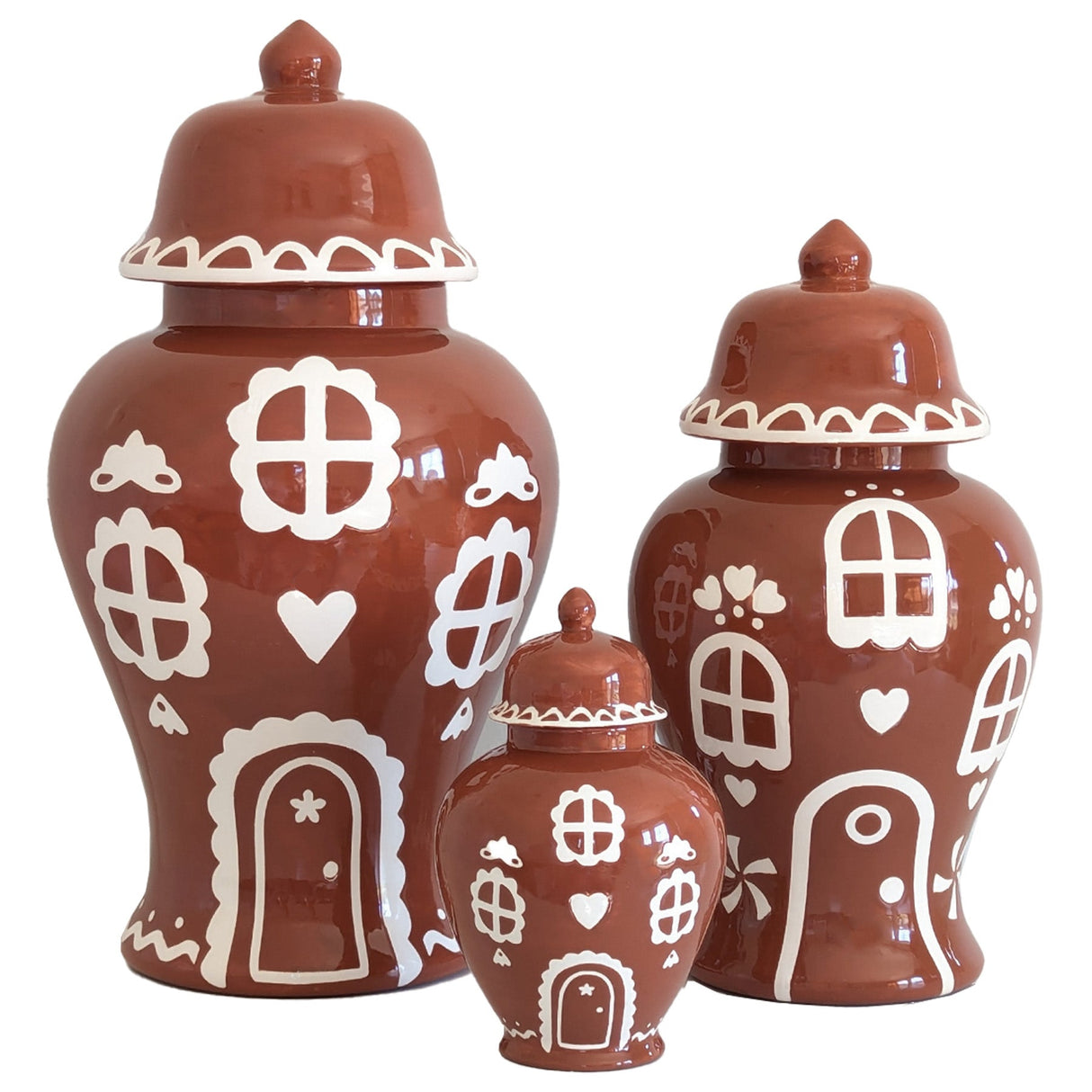 Gingerbread House Ginger Jars