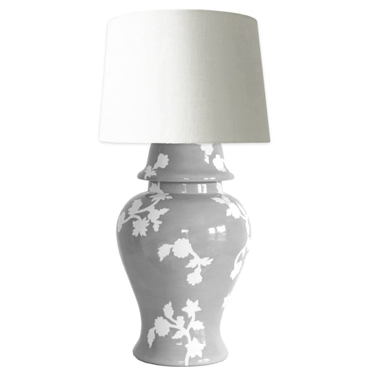 Chinoiserie Dreams Ginger Jar Lamp in Light Gray | Wholesale