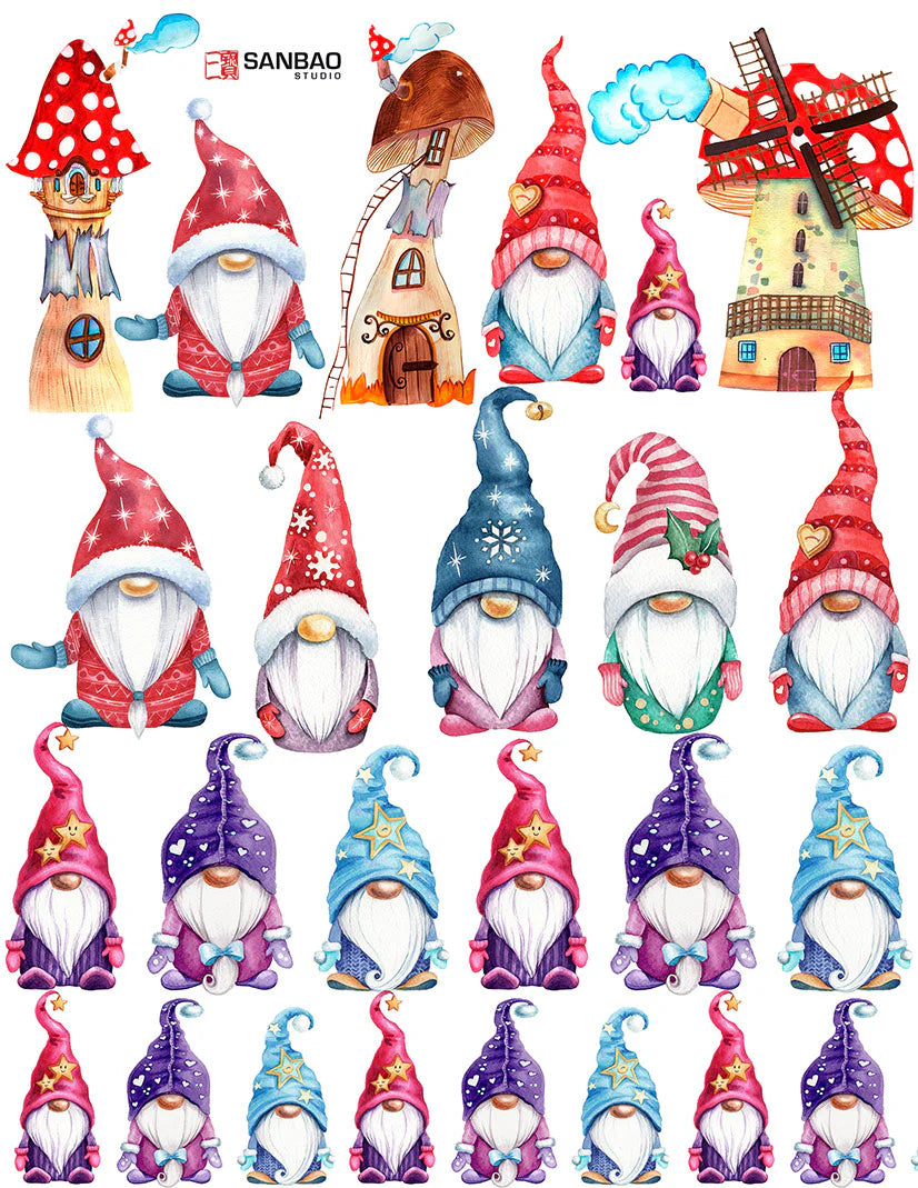 Gnome Overglaze Decal Sheet