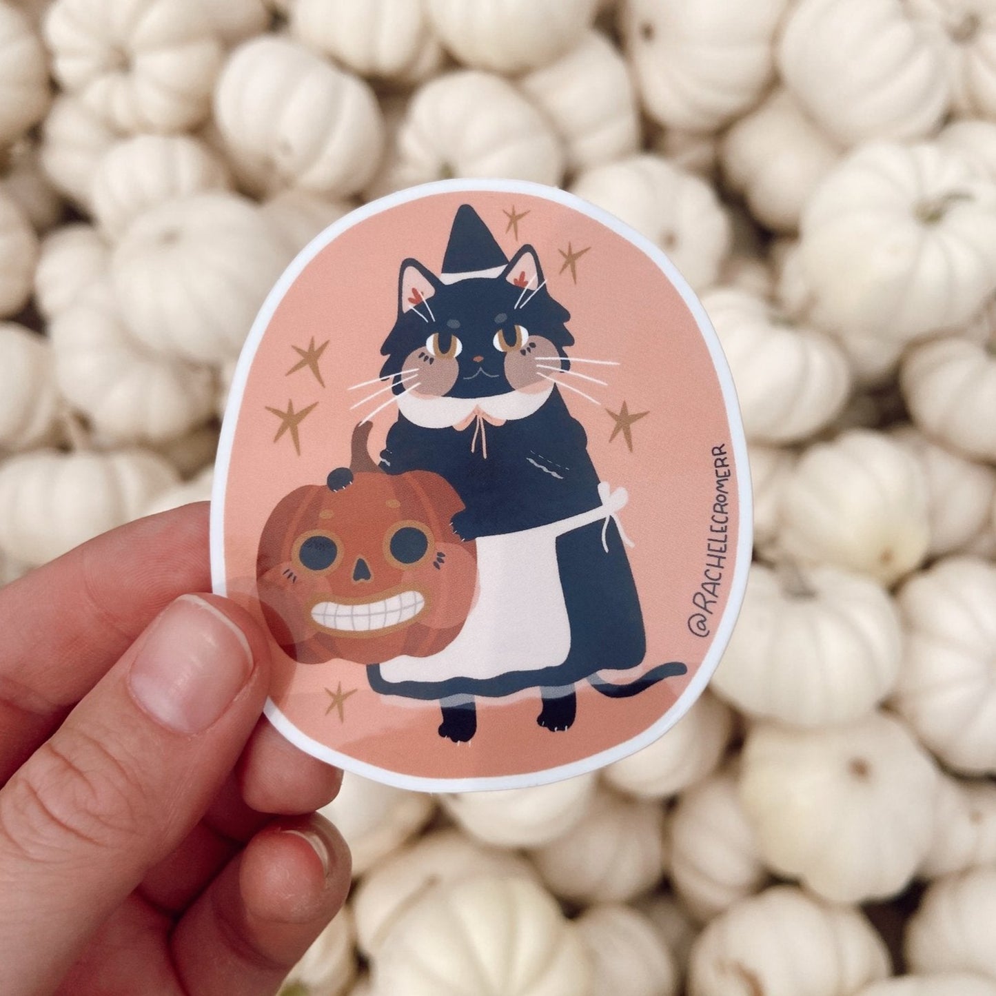 Halloween Cat Sticker | Rachele Cromer