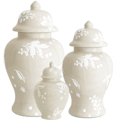 Deck the Halls Ginger Jars in Beige | Wholesale