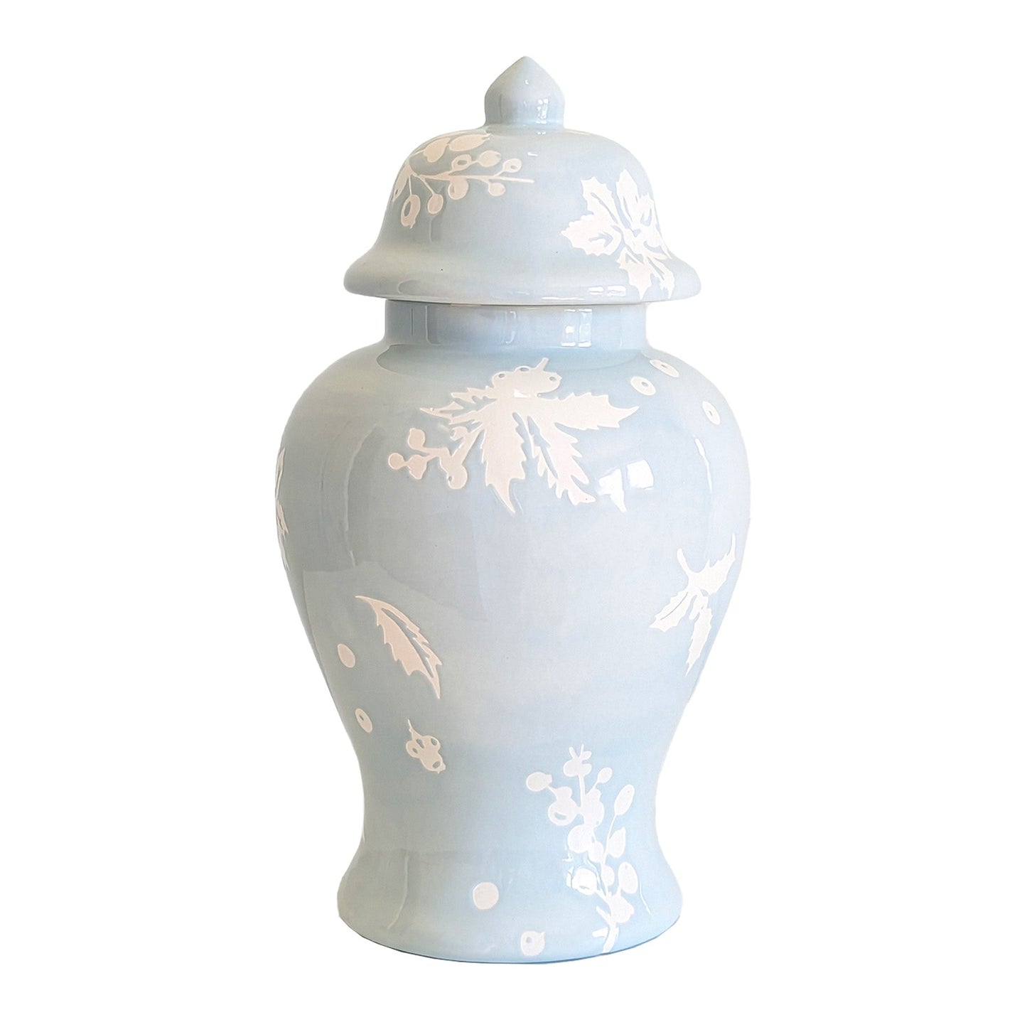 Deck the Halls Ginger Jars in Hydrangea Light Blue | Wholesale