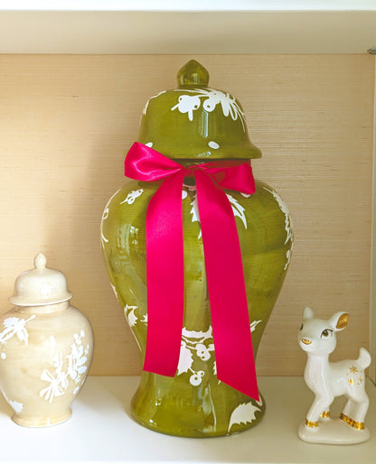 Deck the Halls Ginger Jars in Moss Green | Wholesale