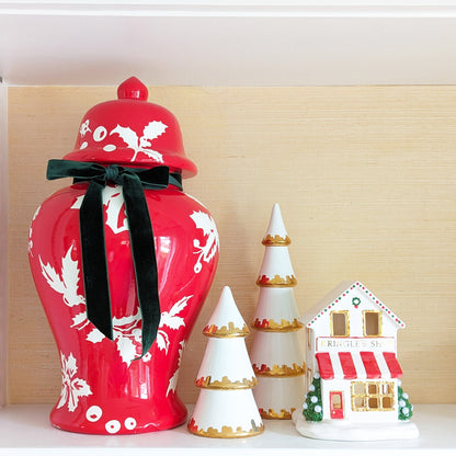 Deck the Halls Ginger Jars in Navy Blue | Wholesale