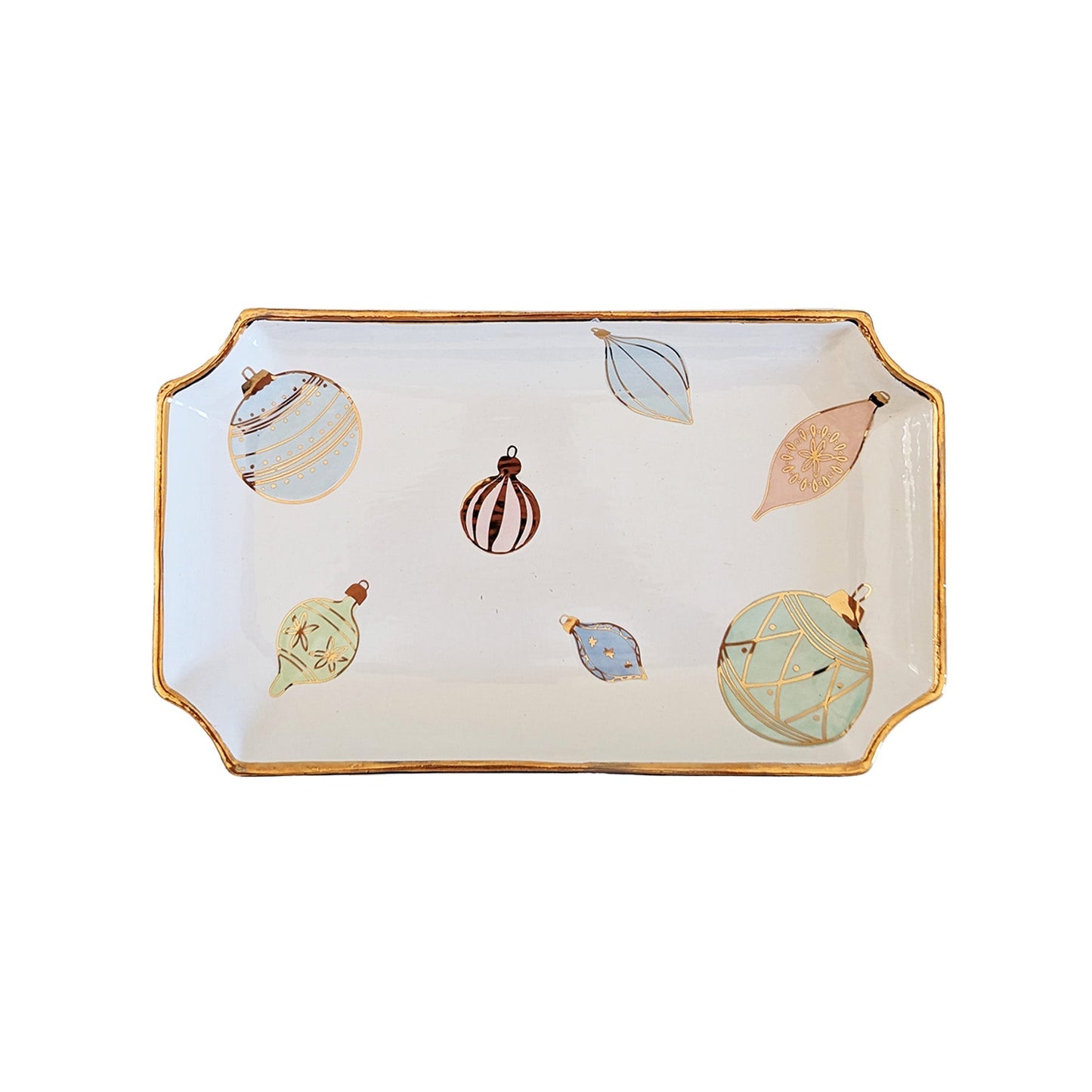 Pastel Baubles Trays with 22K Gold Accents