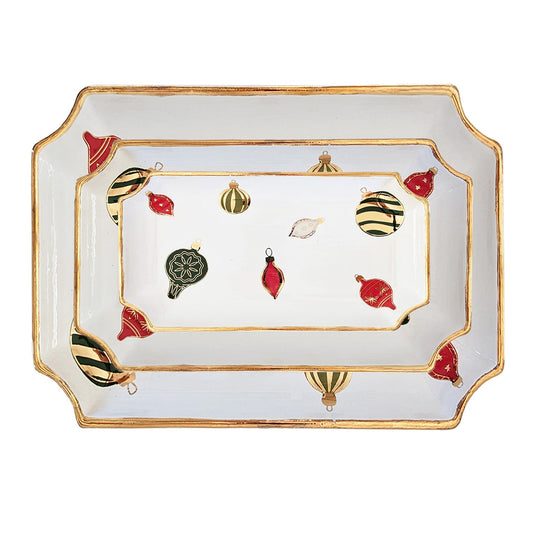 Classic Baubles Trays with 22K Gold Accents