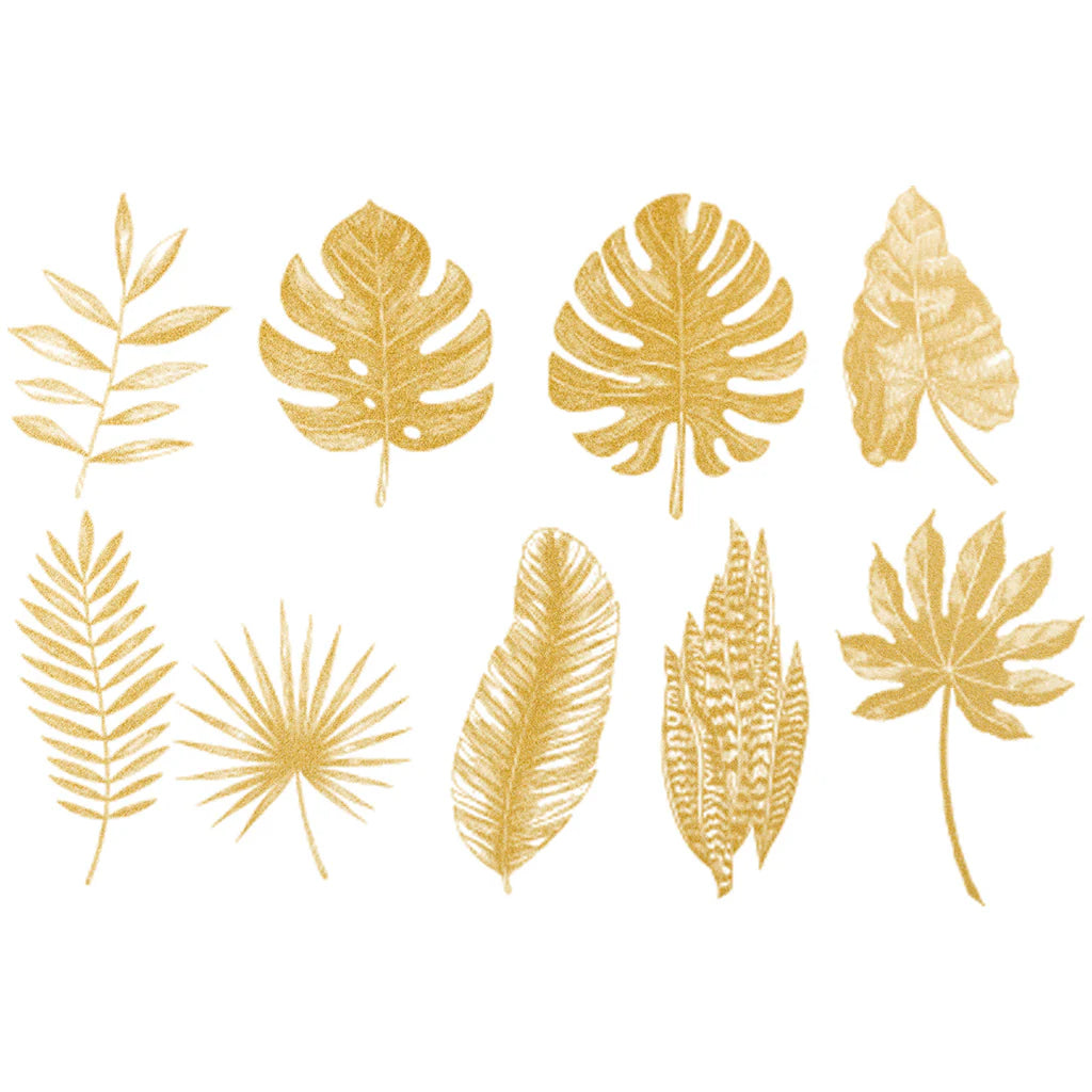 Leaf 01 Overglaze Gold Decal Sheet