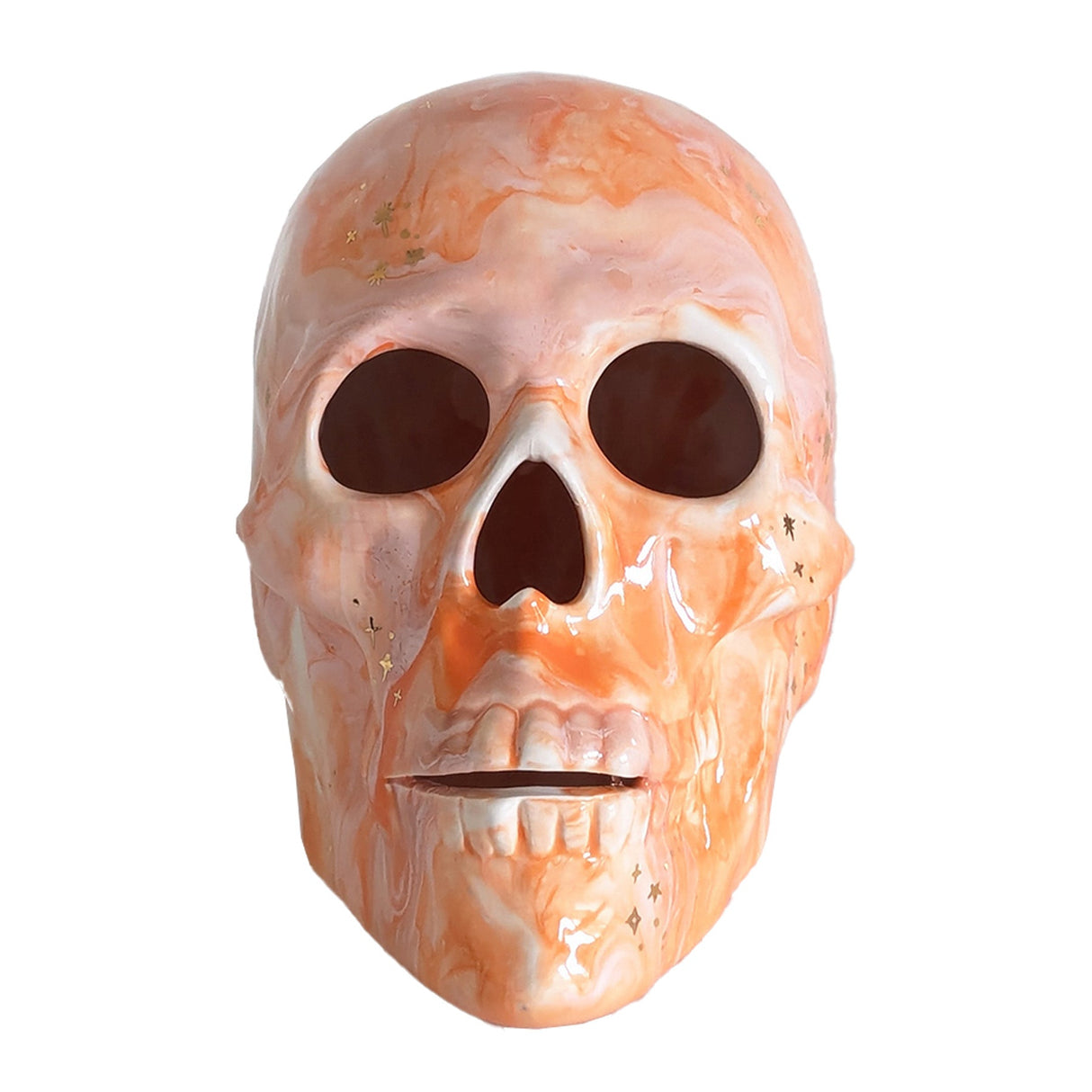 Mystical Skull in Warm Tones with 22K Gold Accents