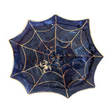 Mystical Spider Web Tray with 22K Gold Accents in Twilight Tones