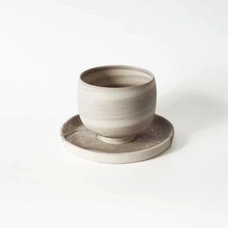 Nerikomi Teacup & Saucer | Saori M Stoneware