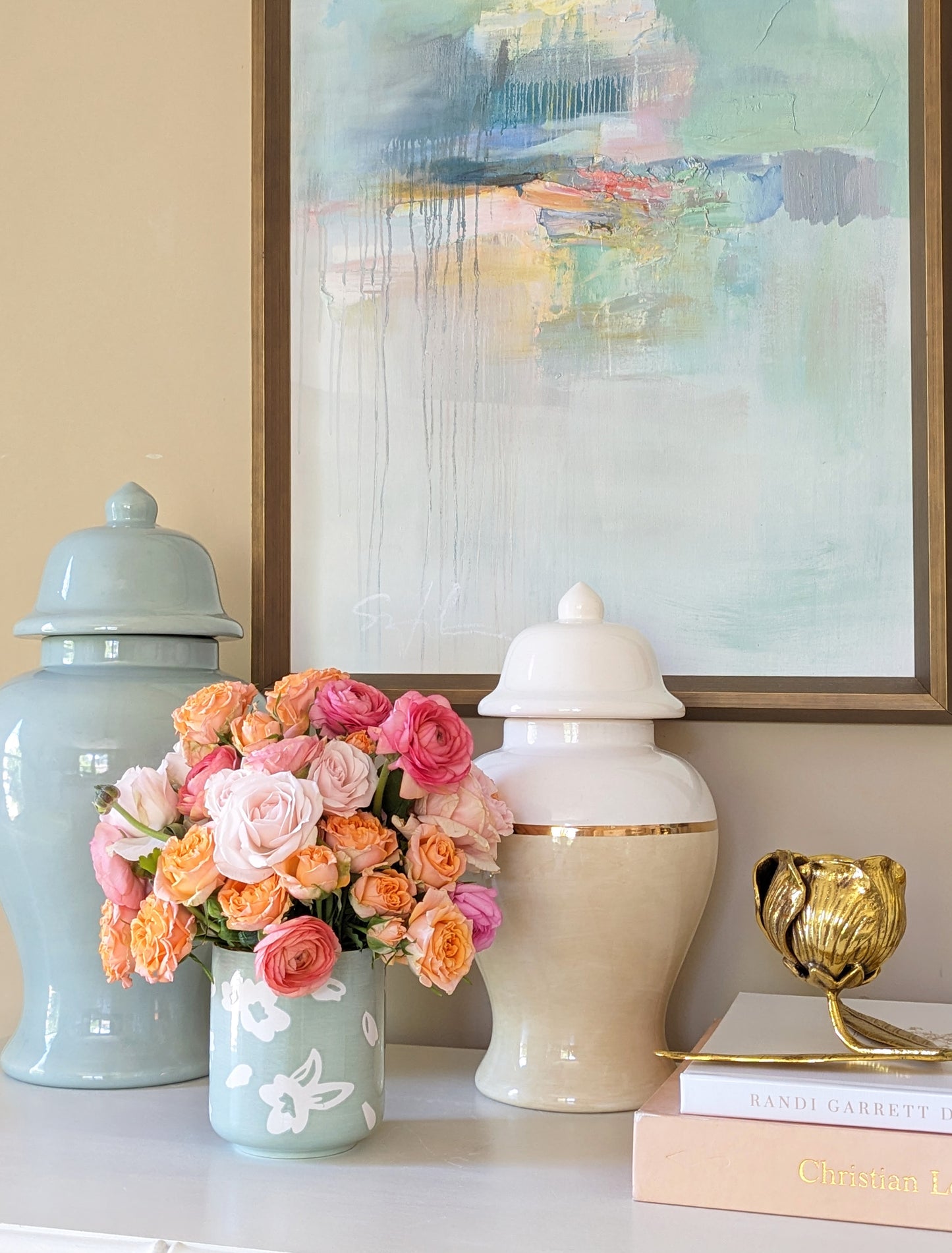 Sakura Ginger Jars in French Blue