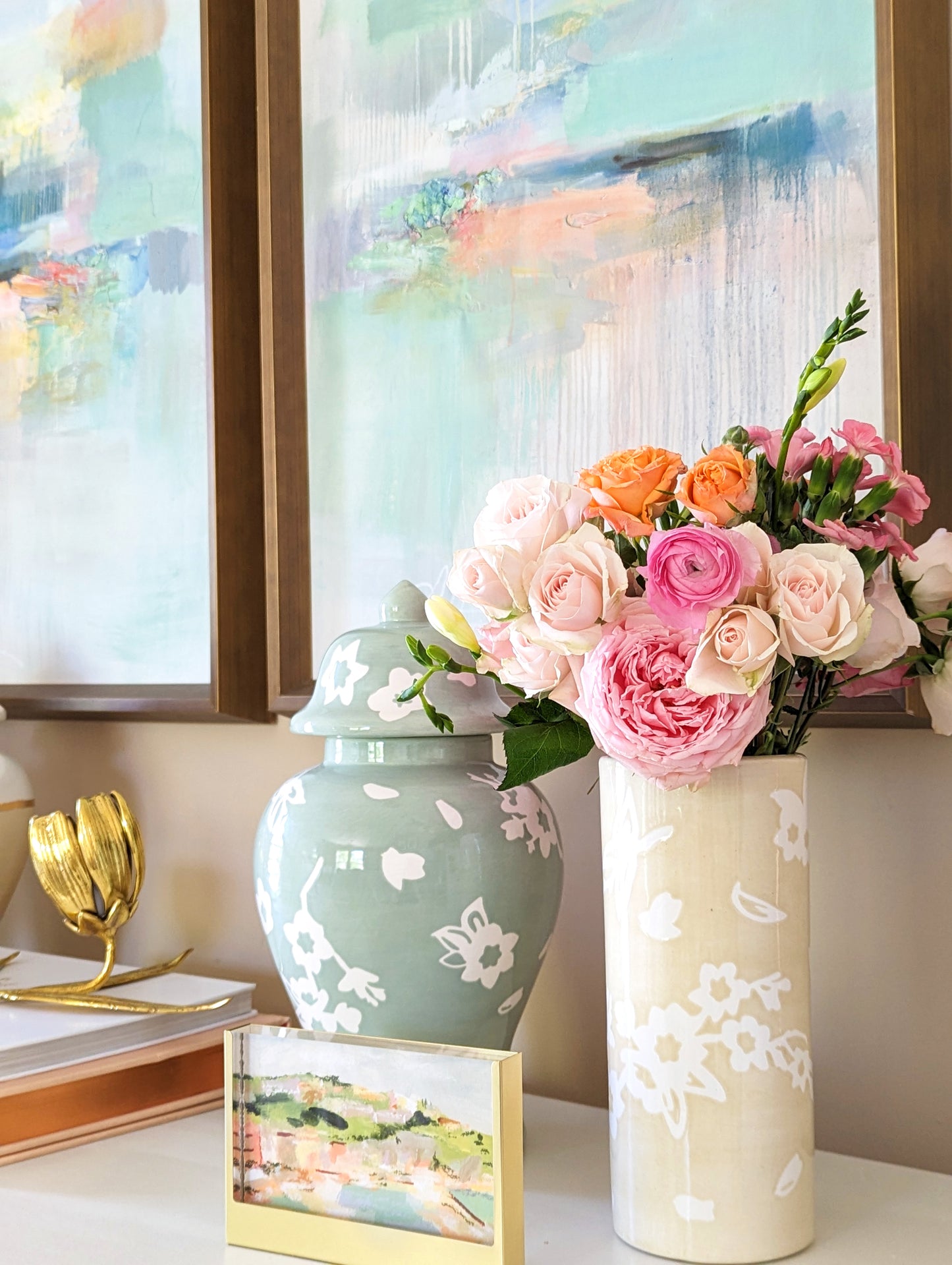 Sakura Ginger Jars in French Blue