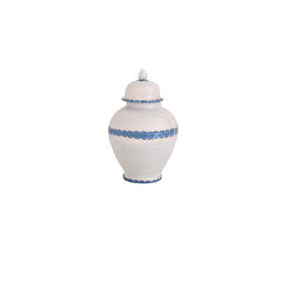 Scallop Ginger Jars in French Blue | Wholesale