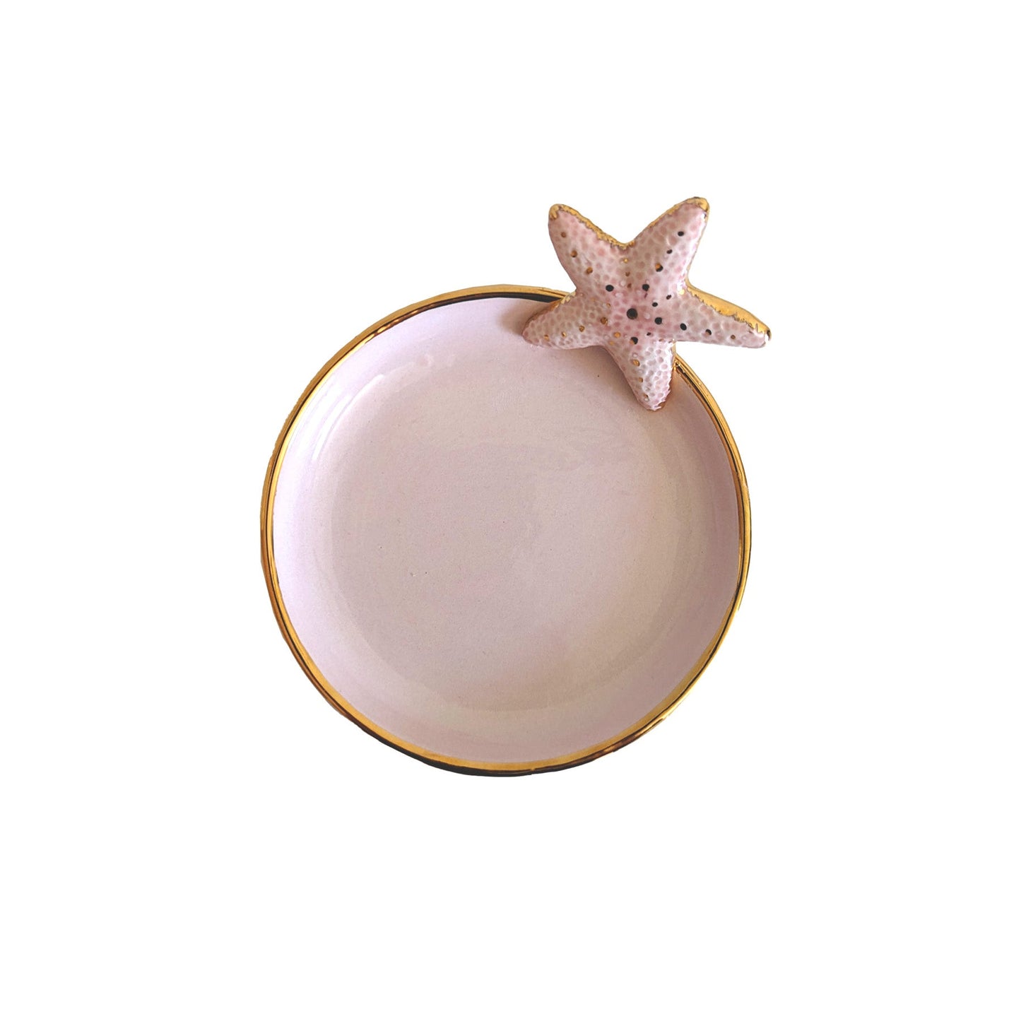 Starfish Ring Dish with 22K Gold Accents