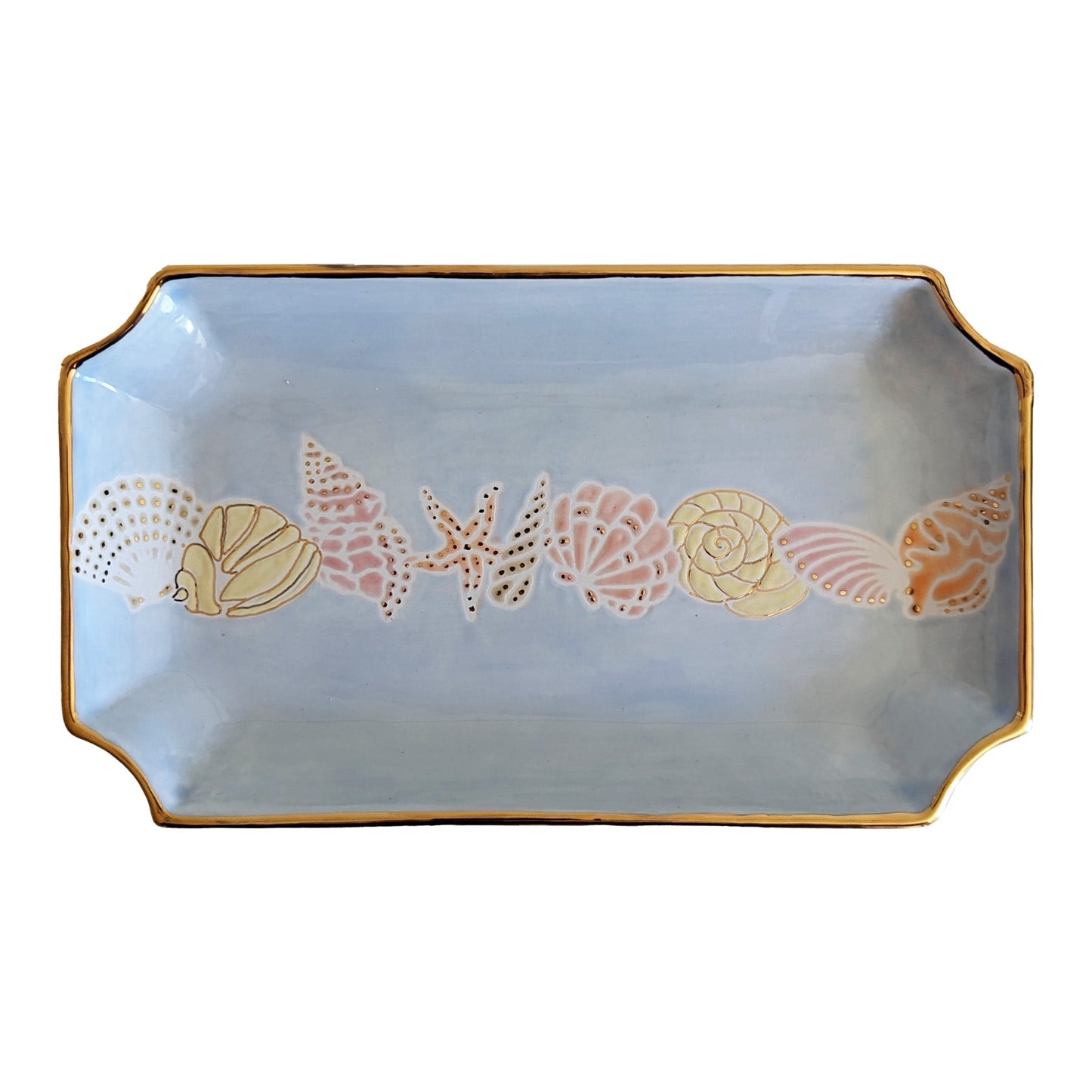 Seashell Trays with 22K Gold Accent