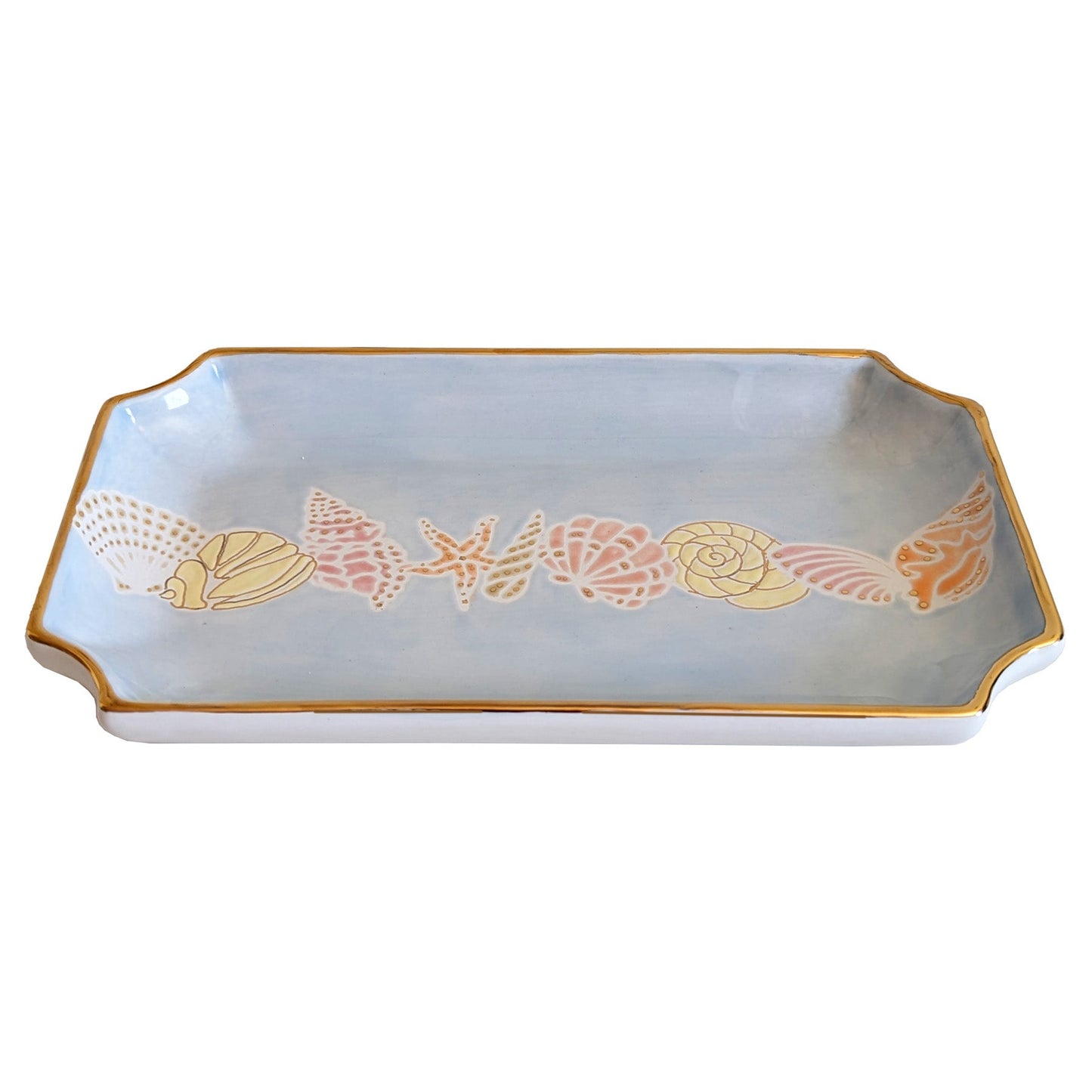 Seashell Trays with 22K Gold Accent